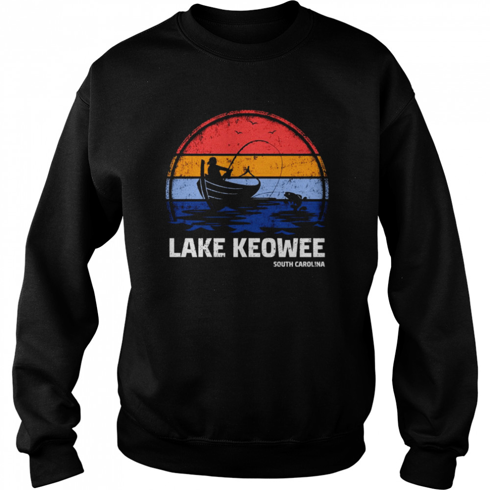 Vintage Retro South Carolina Keowee Lake Summer Fishing  Unisex Sweatshirt