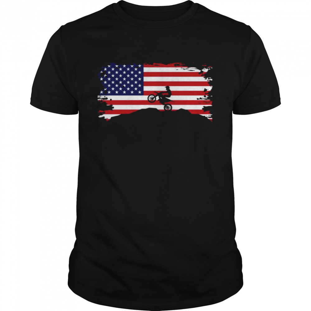 American Flag Motocross Apparel Motocross Dirt BikeShirt Shirt