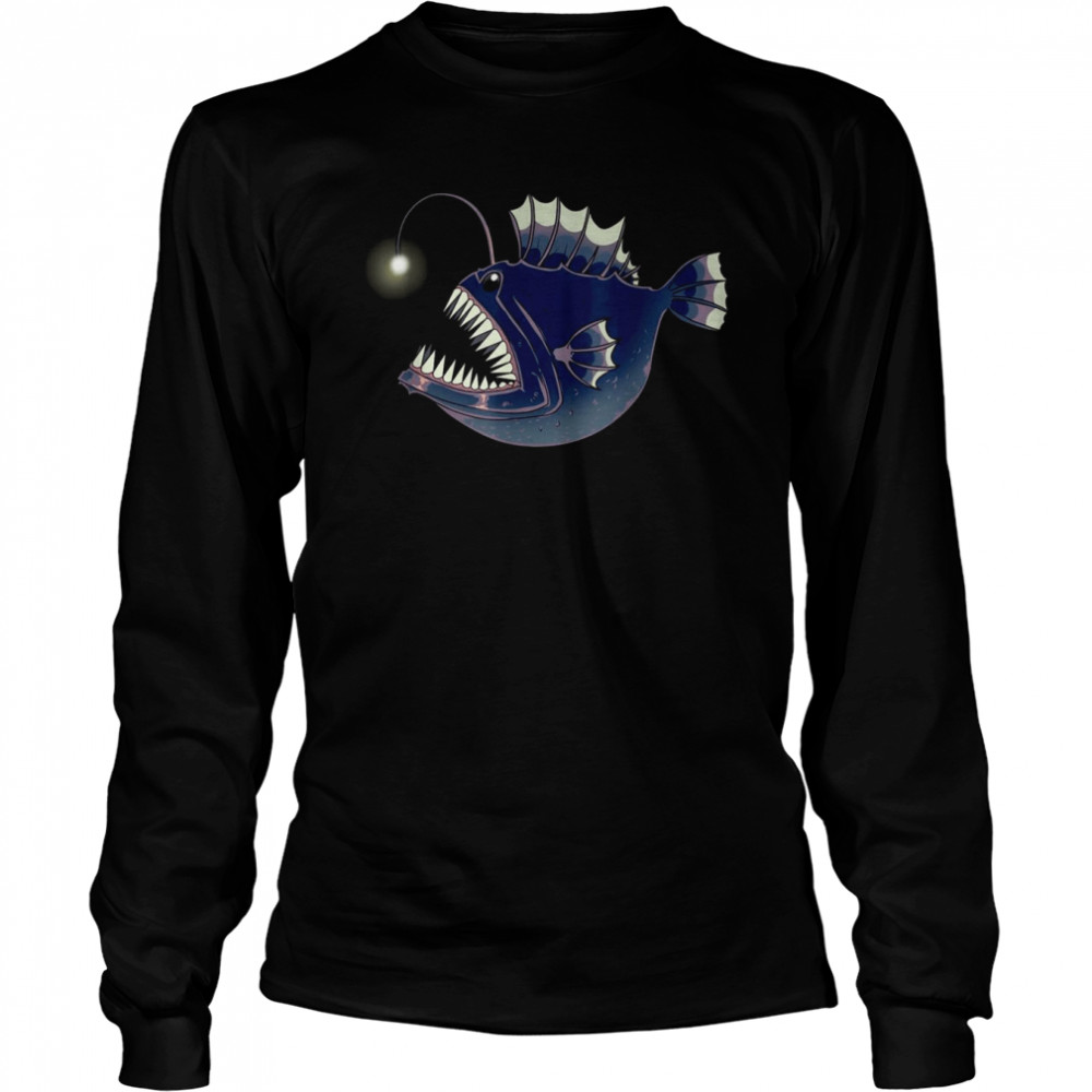 Anglerfisch Tiefsee Leuchtfisch Angler Taucher  Long Sleeved T-shirt