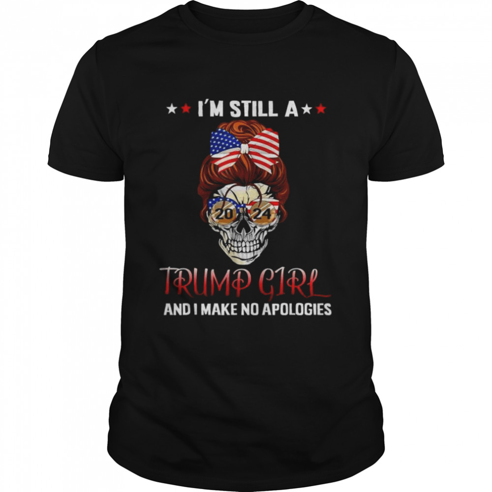 I’m still a Trump girl 4th july maga Trump messy bun shirt Classic Men's T-shirt