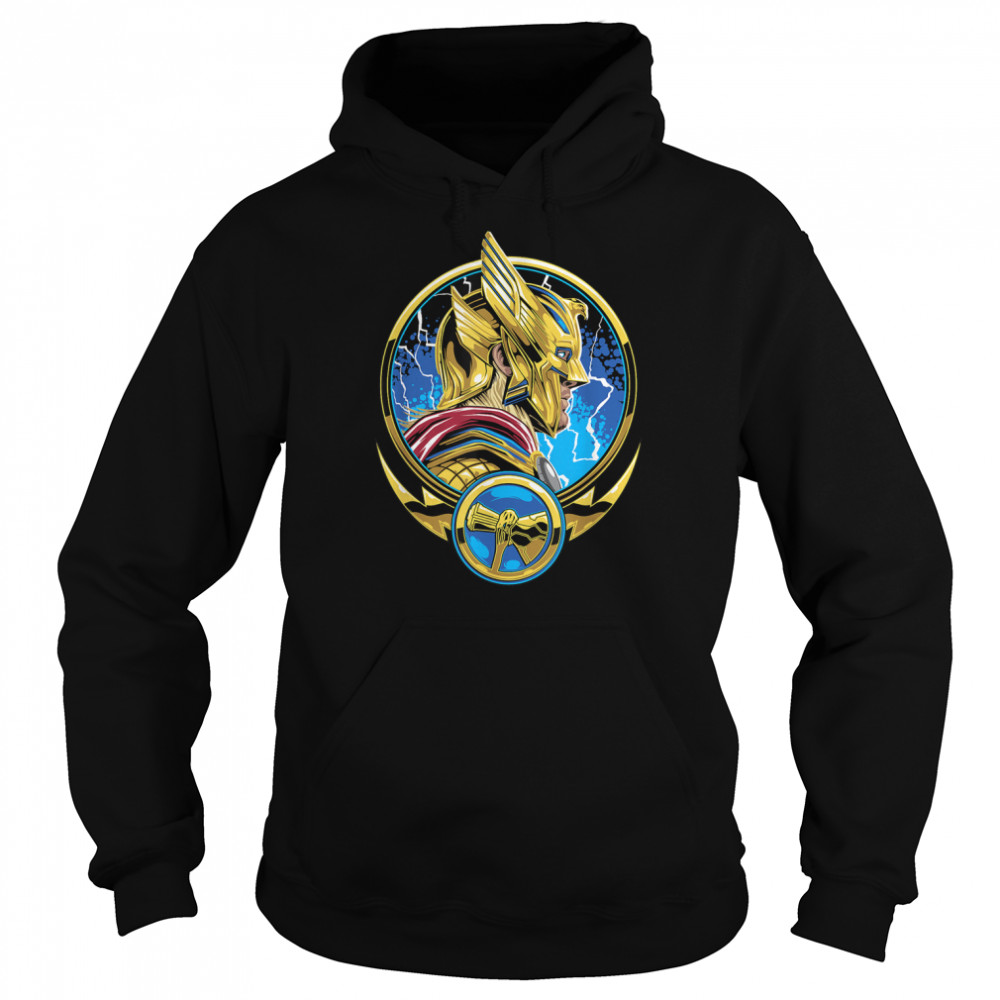 Love and Thunder Thor Circle Stormbreaker Badge T- Unisex Hoodie