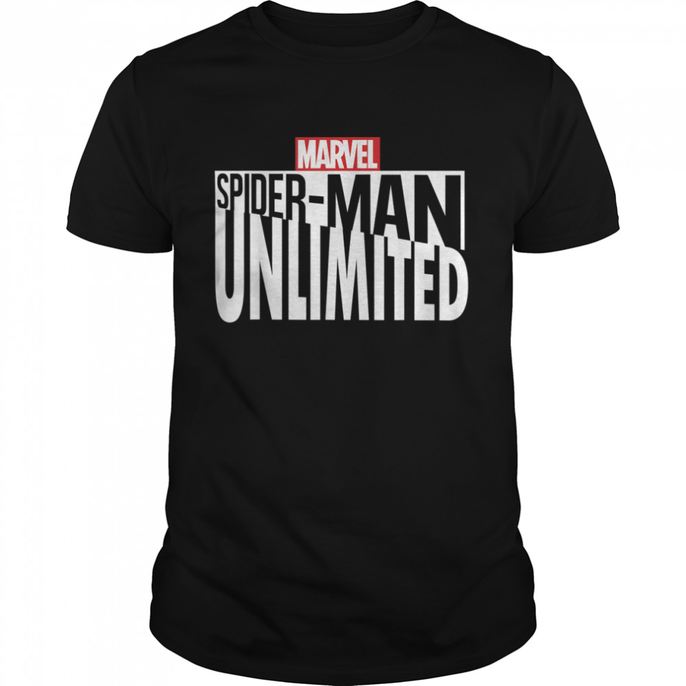 Marvel Spider-Man Unlimited Title Logo Graphic T- Classic Men's T-shirt
