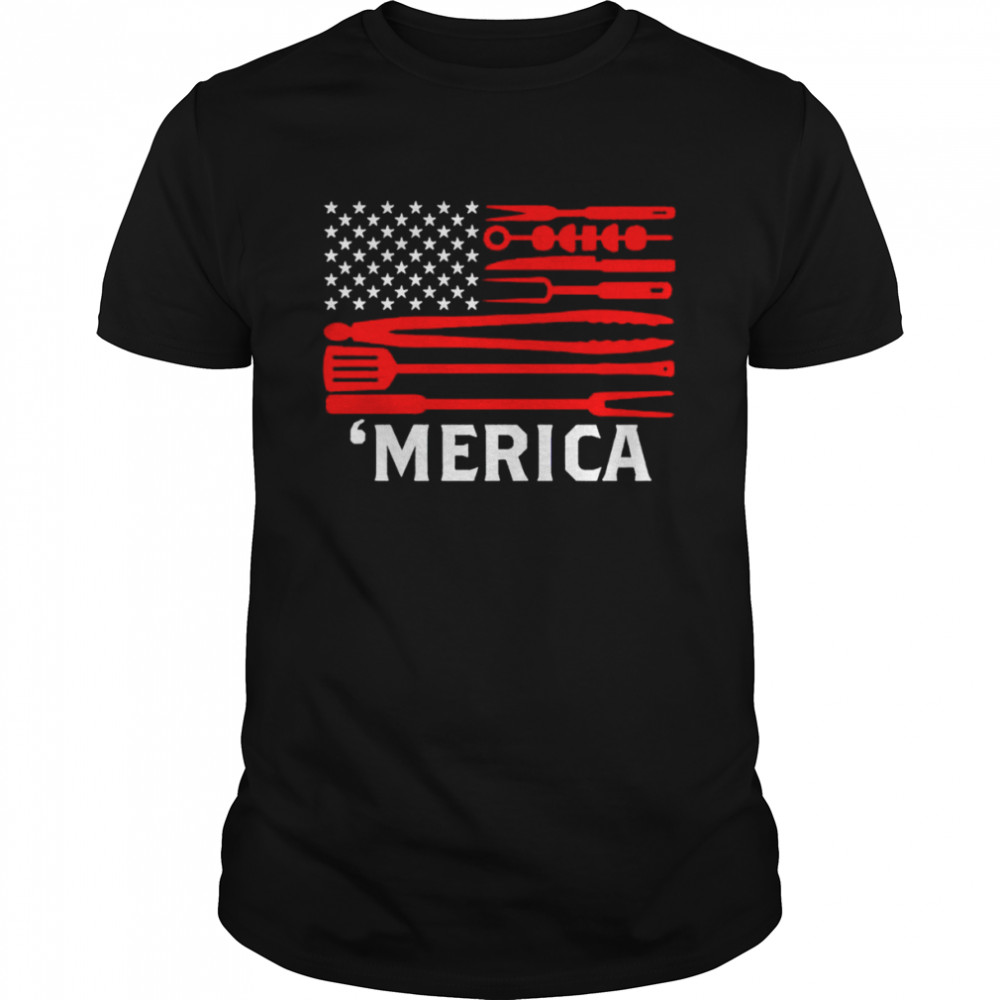 Merica BBQ Flag shirt Classic Men's T-shirt