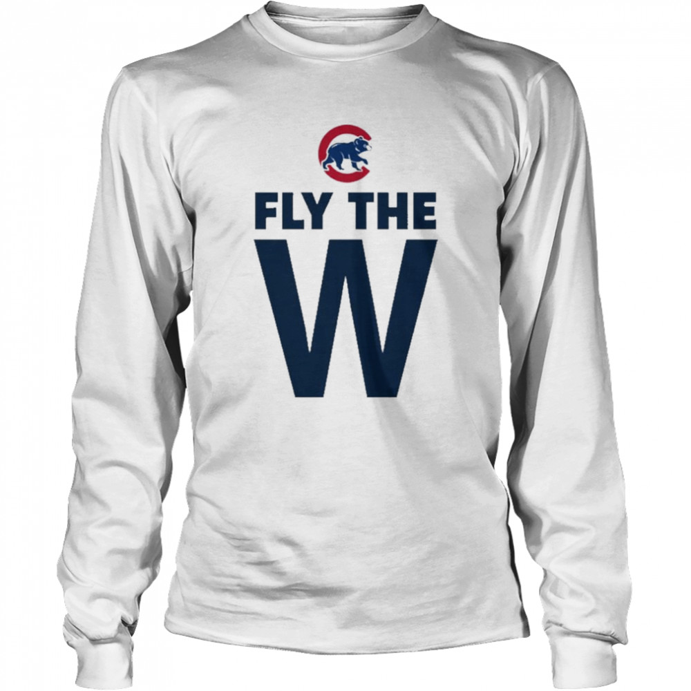 Men's Fanatics Branded White Chicago Cubs Fly The W Hometown Collection Long Sleeve T-Shirt