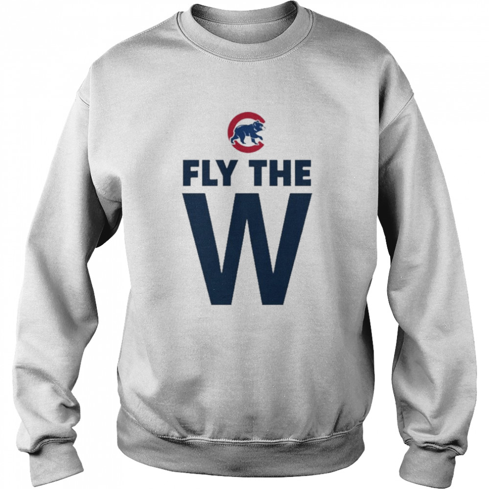 Men's Fanatics Branded White Chicago Cubs Fly The W Hometown Collection Long Sleeve T-Shirt