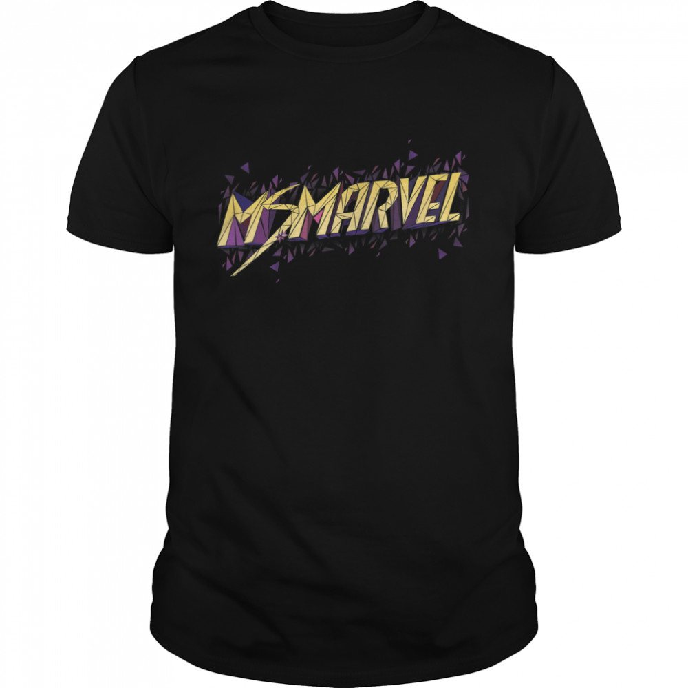 Ms. Marvel Slanted Geometric Text Logo T- Classic Men's T-shirt