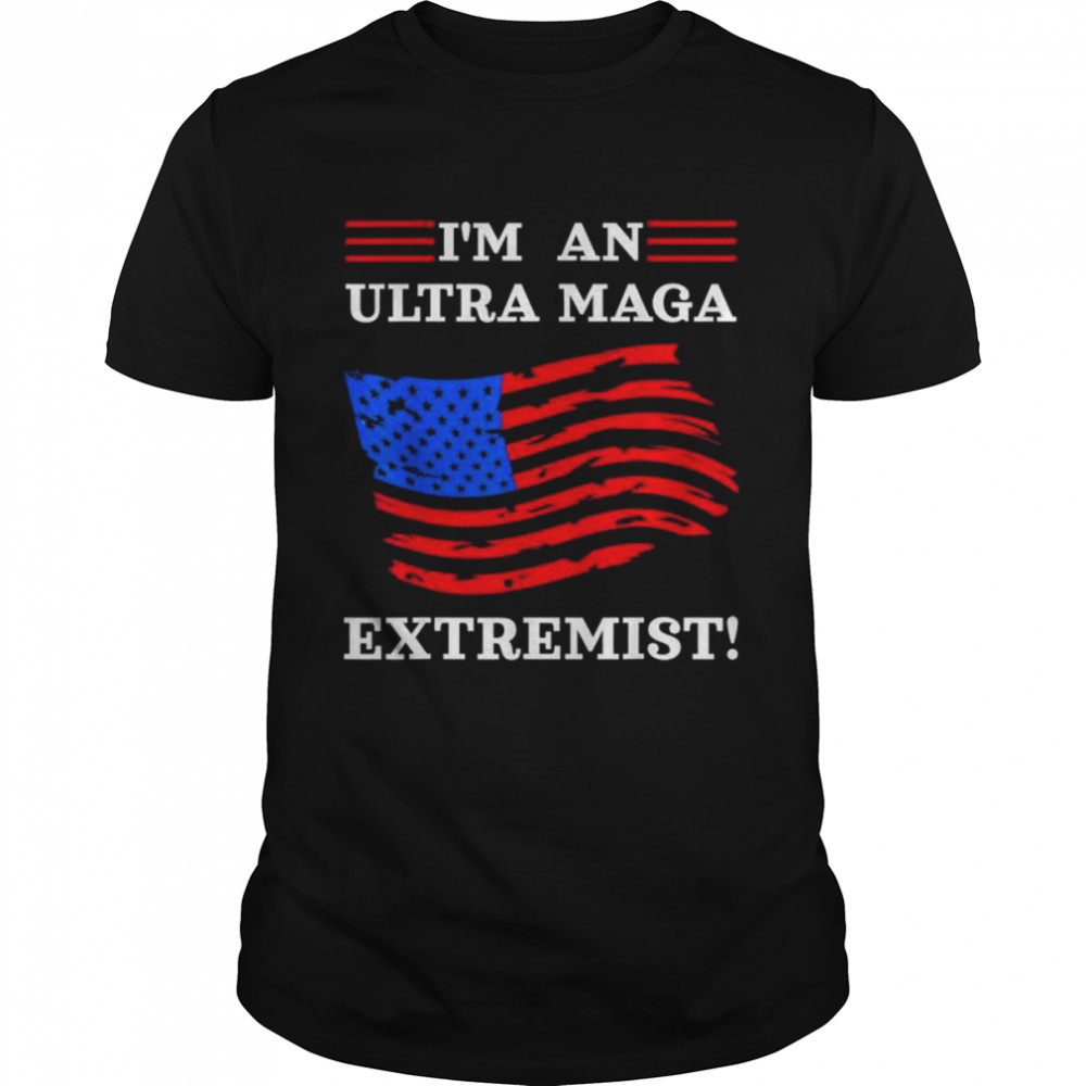 I’m an ultra maga proud pro Trump anti biden vintage us flag shirt Classic Men's T-shirt