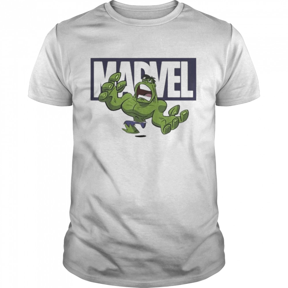 Marvel Hulk Chibi Action Pose Logo  Classic Men's T-shirt