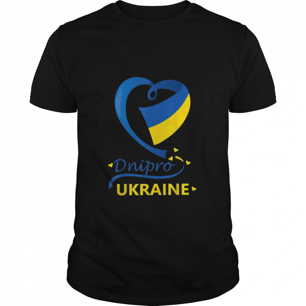 Dnipro Ukraine National Flag Heart Emblem CrestShirt Shirt