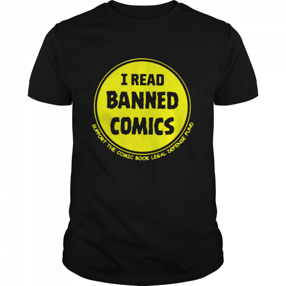 I read banned comics logo T-shirt