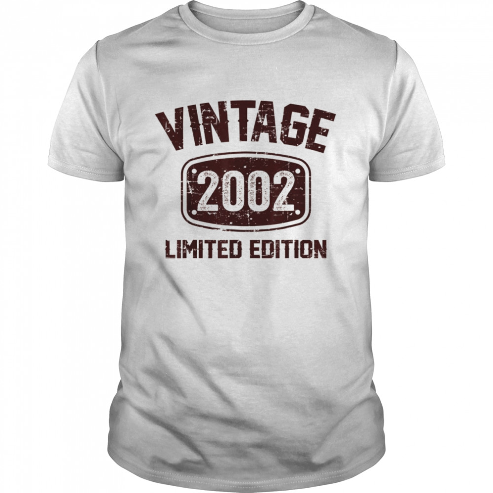 20 Years Old Vintage 2002 Limited Edition 20th BirthdayShirt