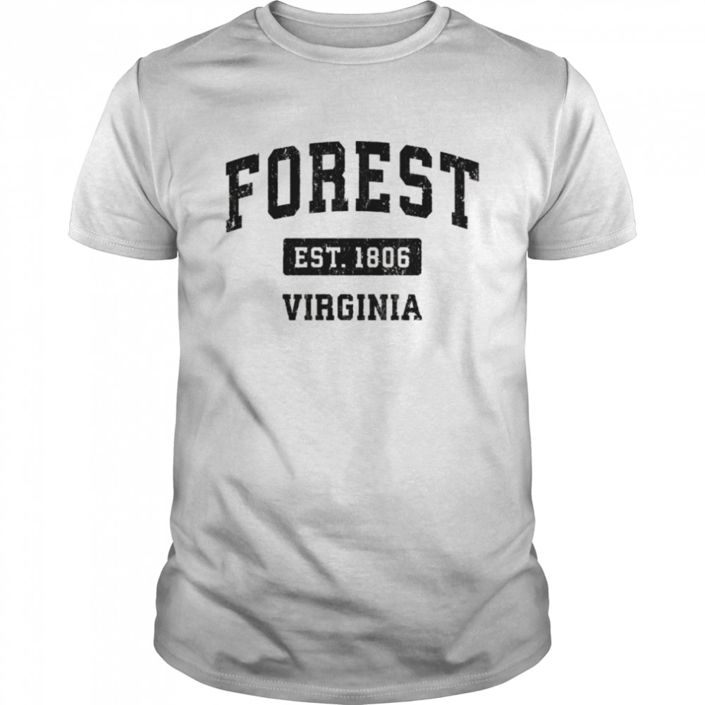 Forest Virginia VA Vintage Sports Design Black Design Classic Men's T-shirt