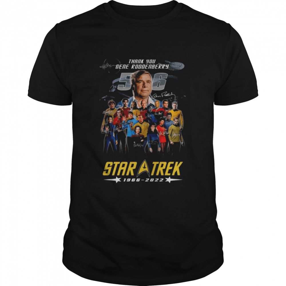 Thank You Gene Roddenberry 56 Star Trek 1966 2022 Signature  Classic Men's T-shirt