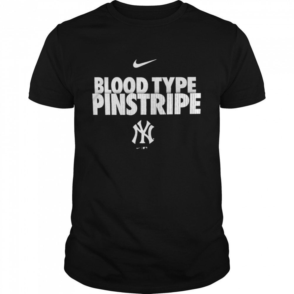 New York Yankees Blood Type Pinstripe shirt Classic Men's T-shirt