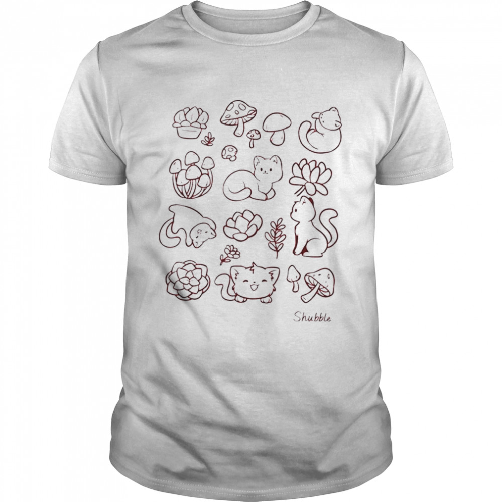 Shubble Cats And Plants T-Shirt