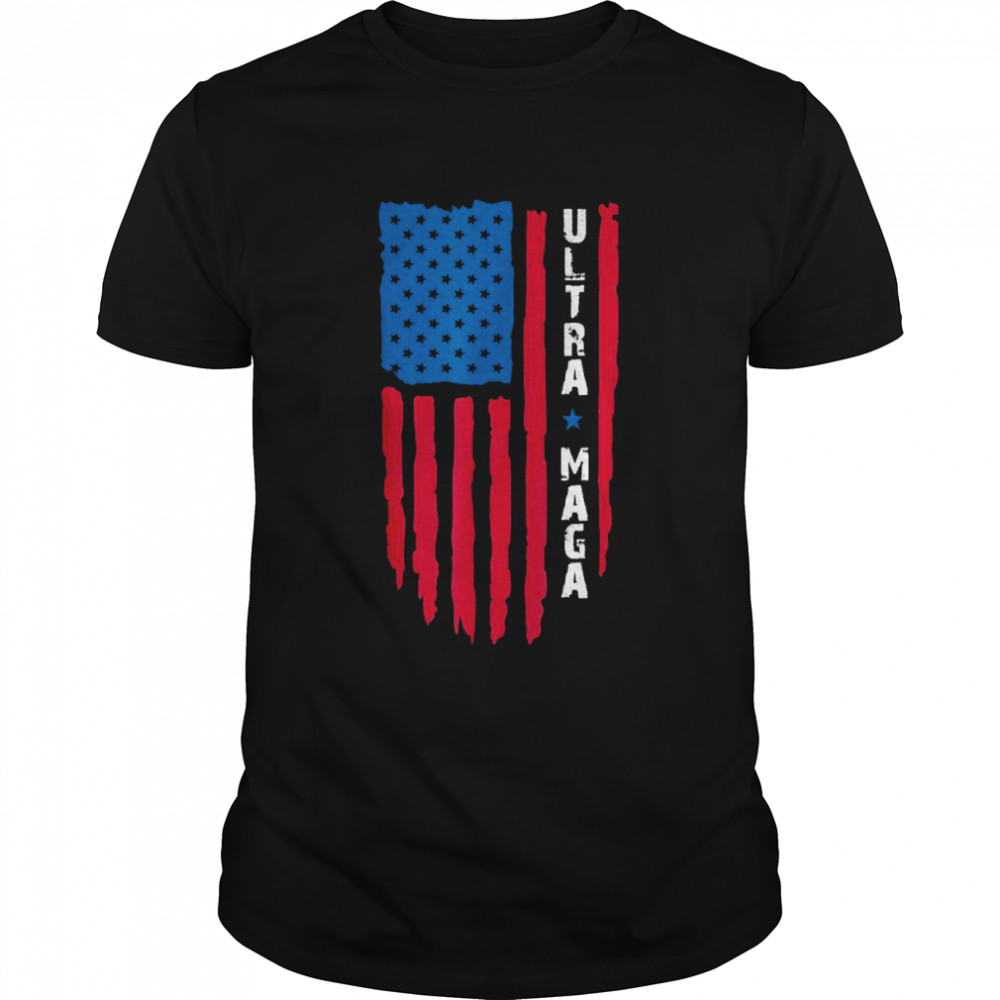 Ultra Mega Patriotic Trump Republicans USA Flag Apparel Shirt