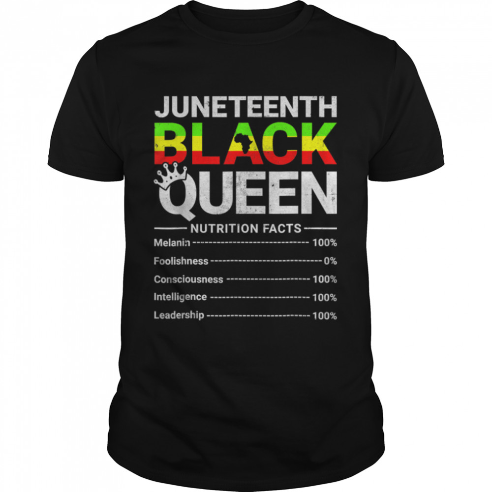 Juneteenth Black Queen Nutritional Facts Melanin African T- B0B2DD4YSP Classic Men's T-shirt