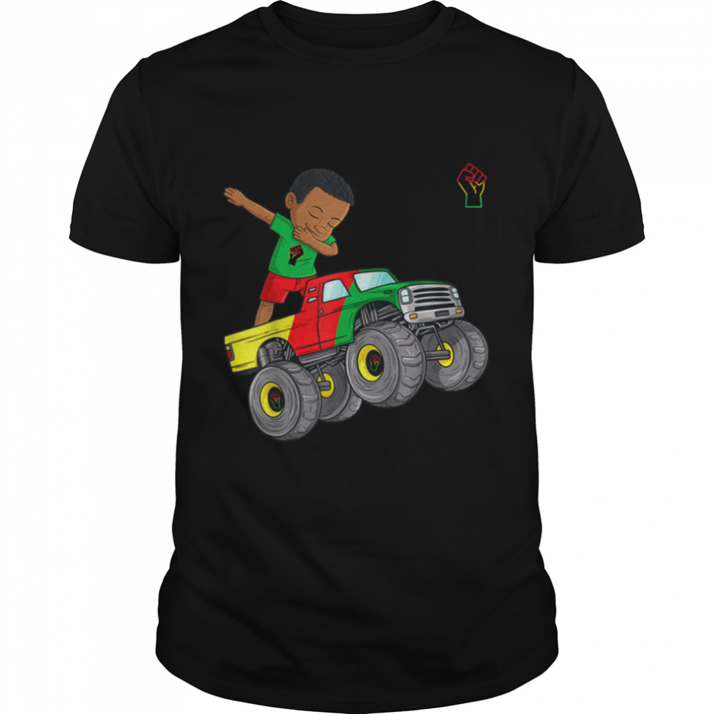 Juneteenth Dabbing Black King In Monster Truck Toddler Boys T- B0B2DJZ3YB Classic Men's T-shirt