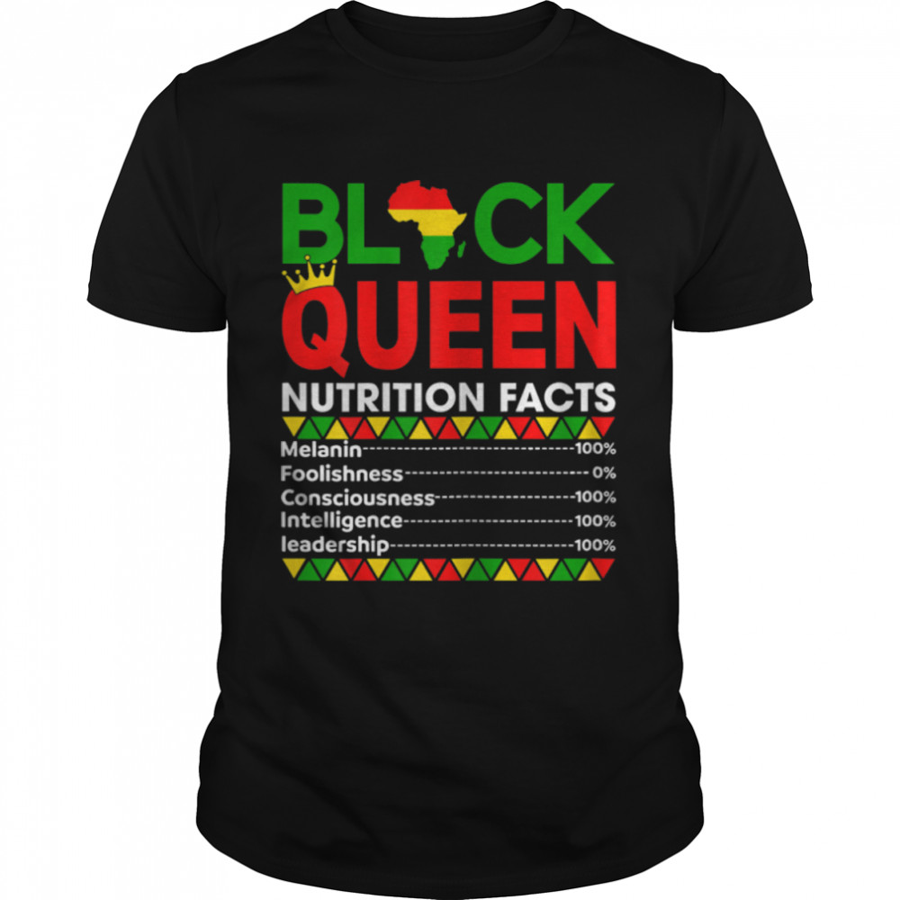 Juneteenth Melanin Black Queen Nutritional Facts Black King T- B0B2DM5D7B Classic Men's T-shirt