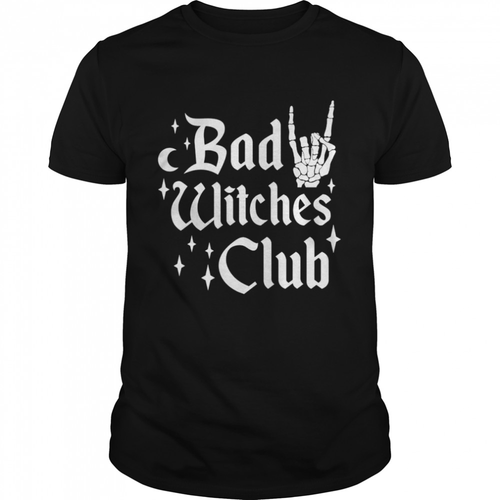 Bad Witches Club Witchy Halloween Costume Girls Wiccan Shirt