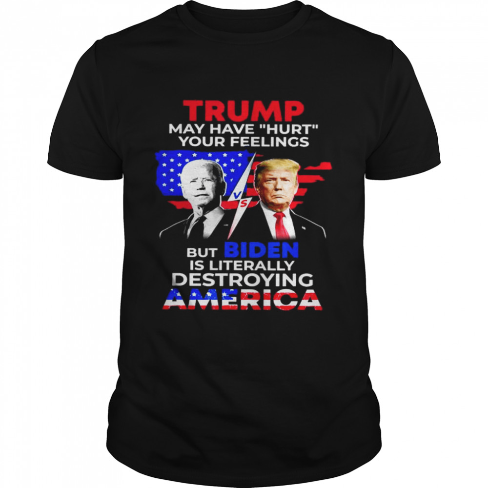 Biden and Donald Trump is literally destroying america democrat shirt Classic Men's T-shirt