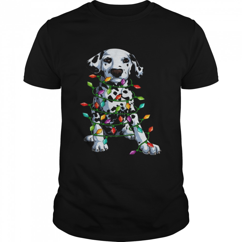 Dalmatian Dogs Tree Christmas Lights Xmas For Pet Shirt