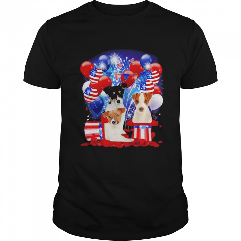 Jack Russell Terrier Balloons Fireworks Shirt