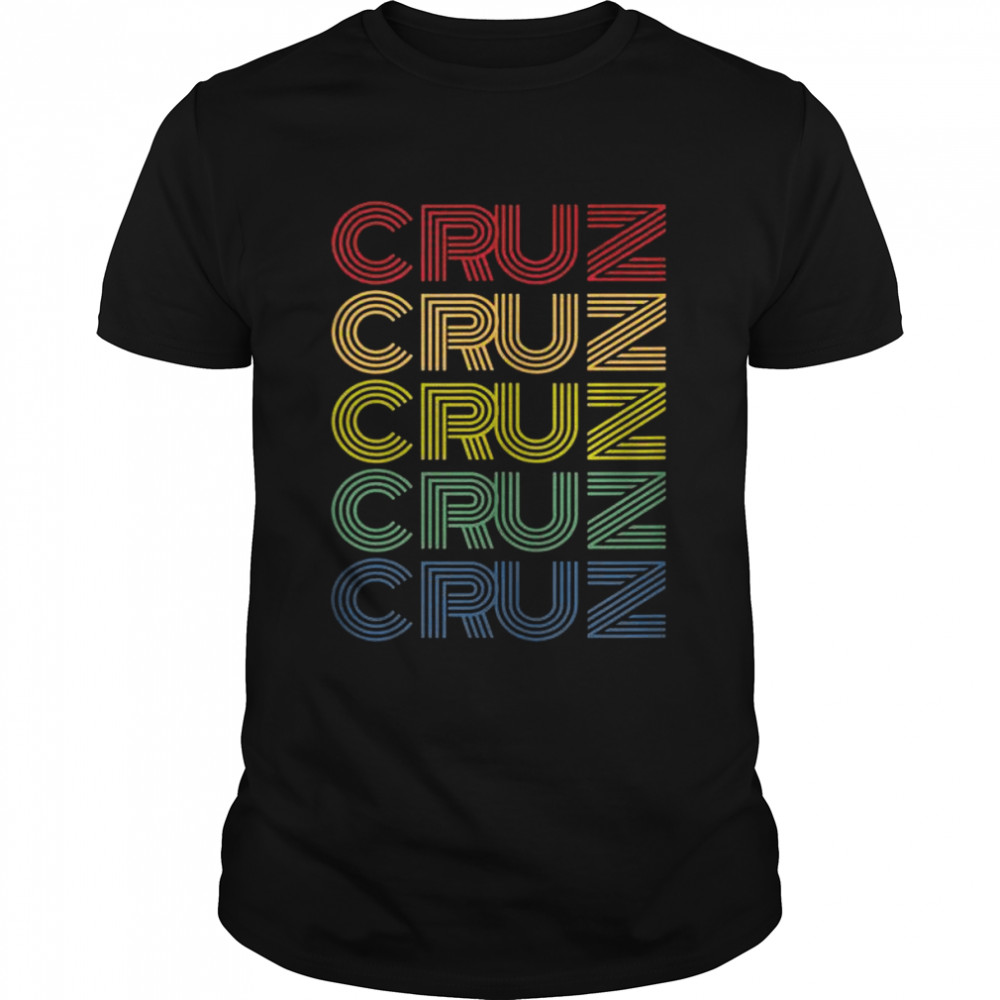 Mens Cruz Wordmark Pattern Personalized Name Retro Tank ShirtTop Shirt