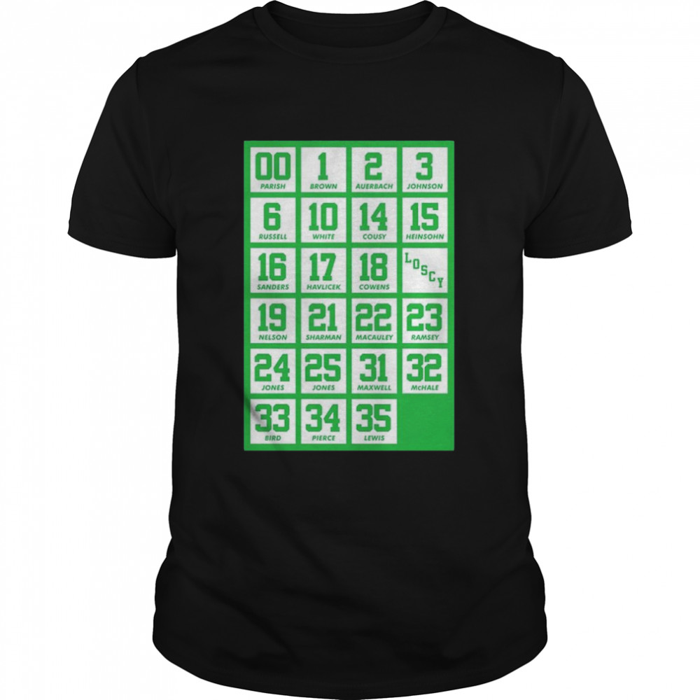 Retired Numbers Boston Celtics shirt Classic Men's T-shirt