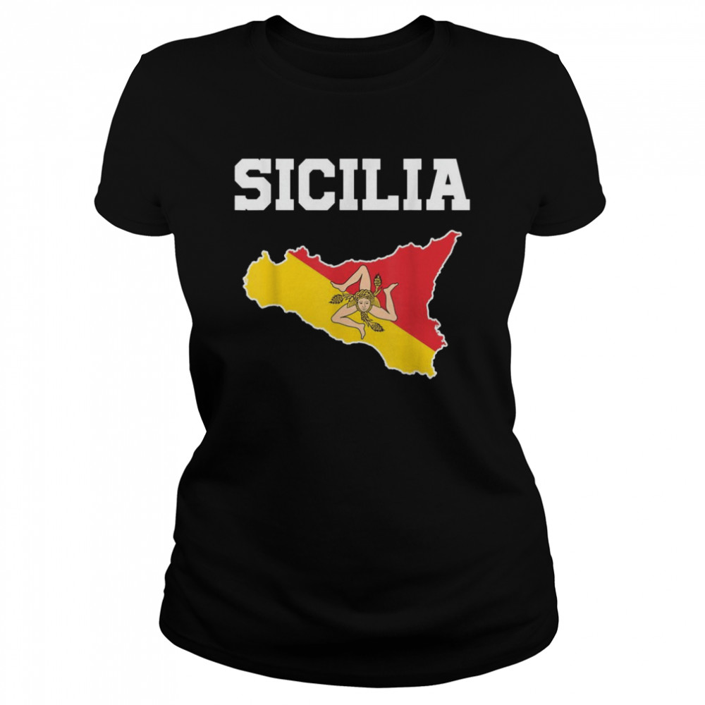 Sicily Map Sicilia Italian Sicilian Classic Women's T-shirt