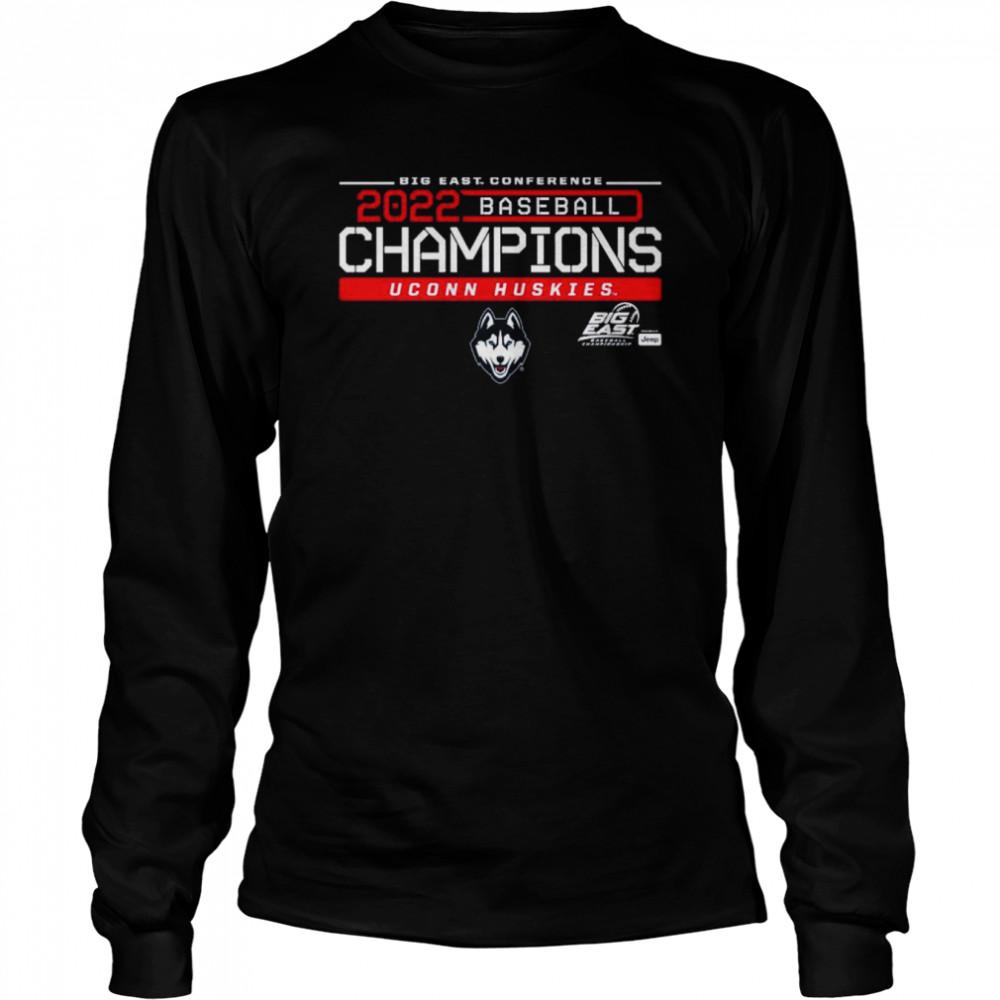 UConn Huskies Baseball 2022 Big East Conference Champions  Long Sleeved T-shirt
