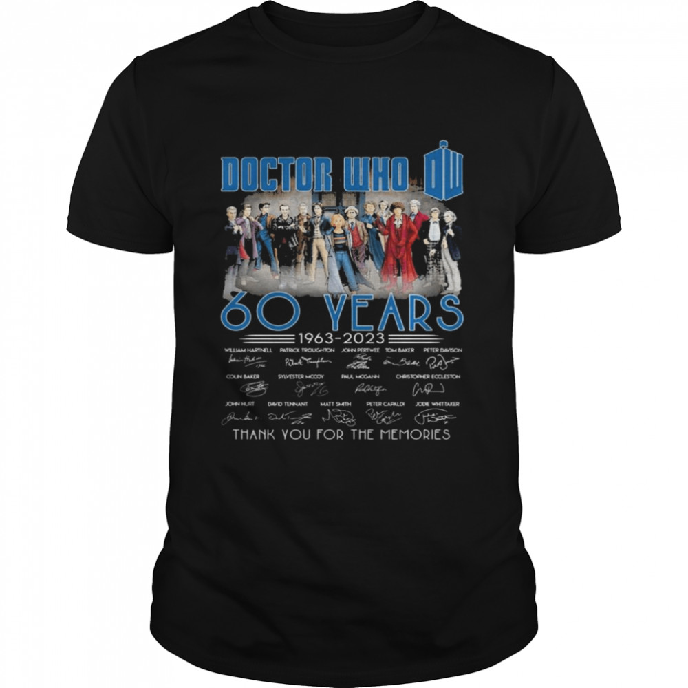 The Doctor Who 60 years 1963-2023 signatures thank you for the memories shirt Classic Men's T-shirt