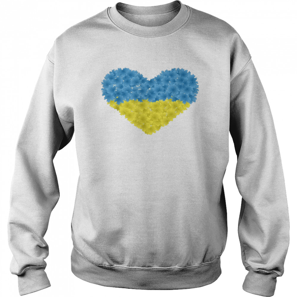 Maple Leaf Ukraine Flag Heart Love Support Ukrainians  Unisex Sweatshirt