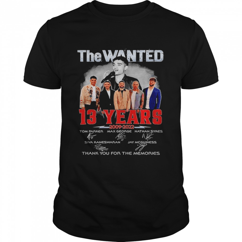 The Wanted 13 Years 2009 2022 Thank You For The Memories Signatures T- Classic Men's T-shirt