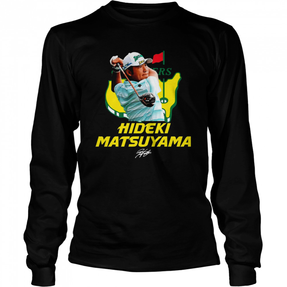 Hideki Matsuyama Golf Masters  Long Sleeved T-shirt