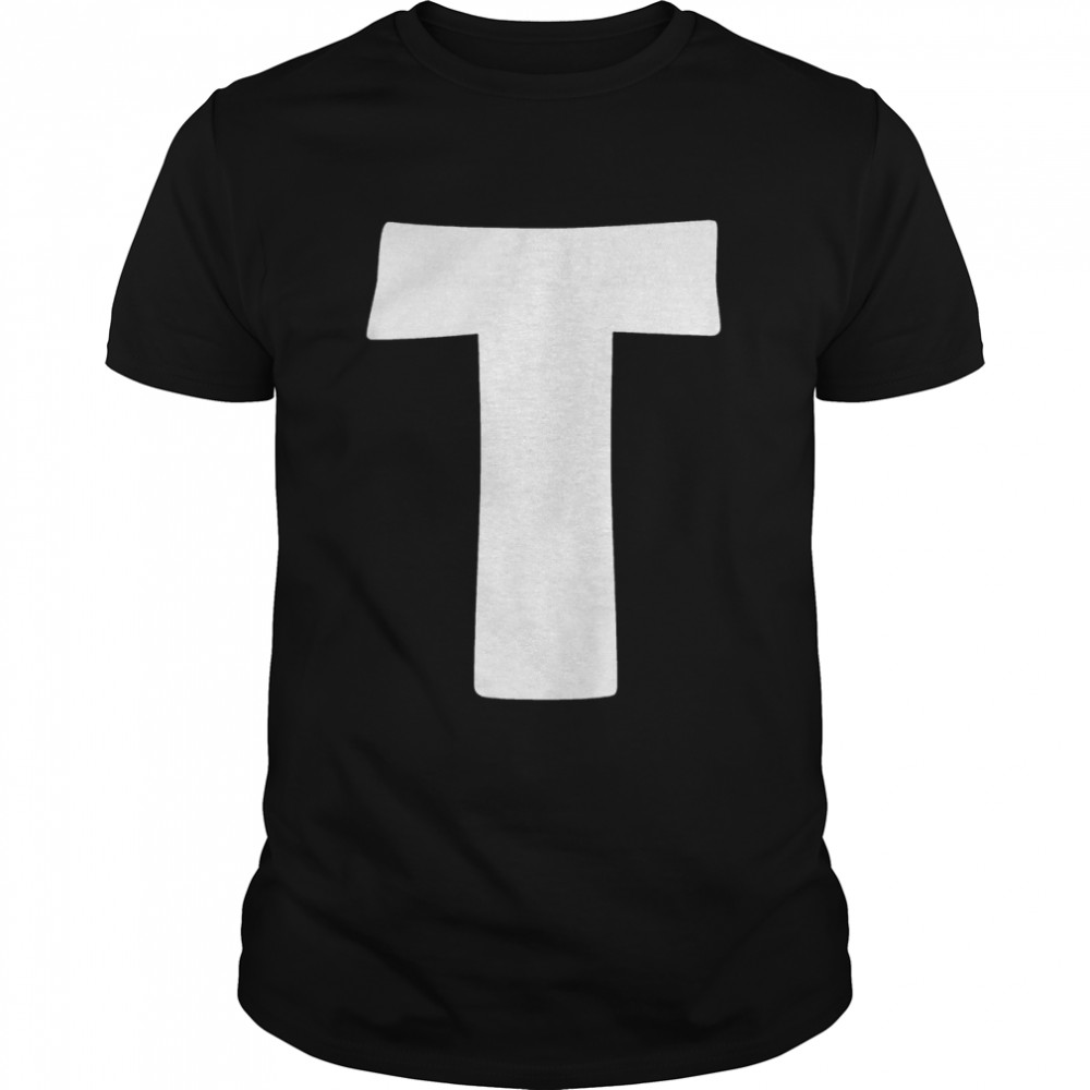 Letter T Capital alphabet monogram initial Shirt