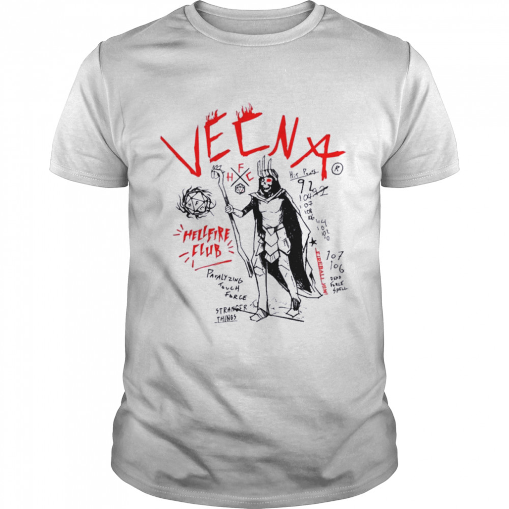 Stranger Things 4 Vecna Doodle Collage  Classic Men's T-shirt