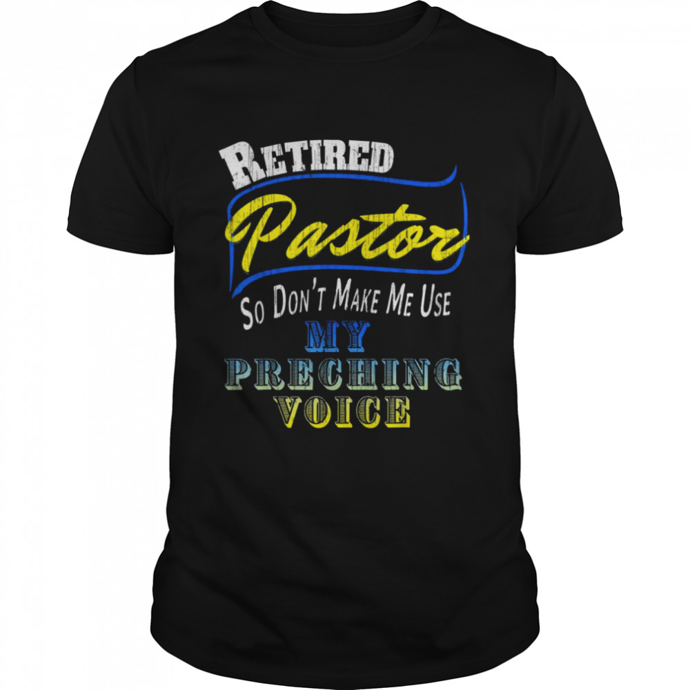 Vintage Retired Pastor Preacher Minister Retirement Shirt