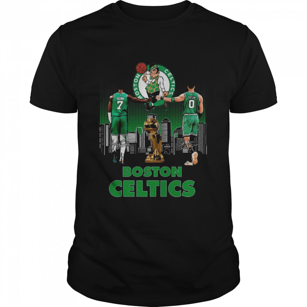 Boston Celtics Jaylen Brown And Jayson Tatum NBA Finals Signatures Shirt