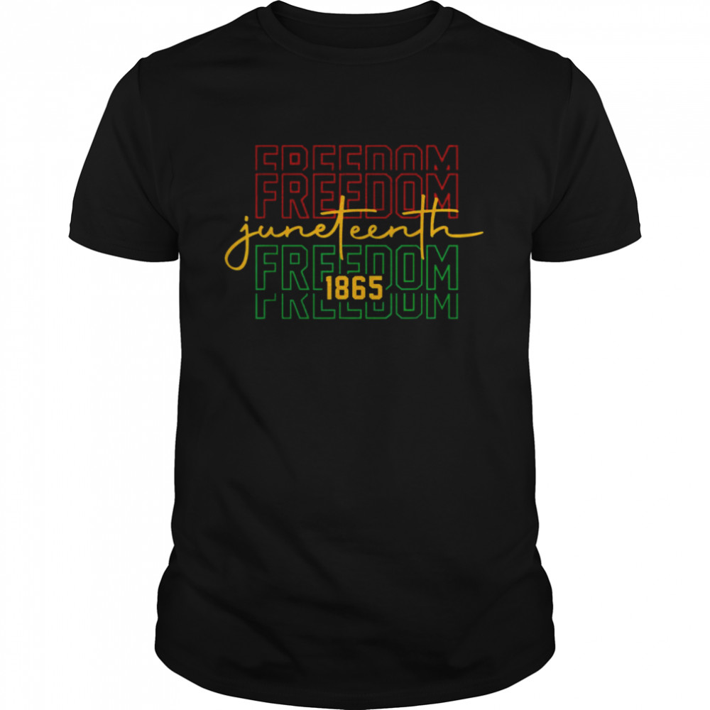 Juneteenth 1865 Freedom Black Woman Black History  Classic Men's T-shirt