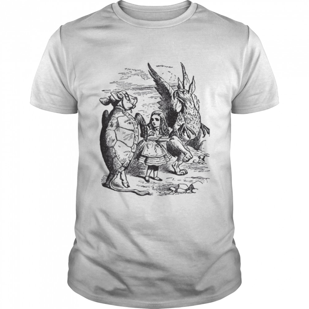 Mock Turtle And Gryphon Alices Adventures In Wonderland shirt Classic Men's T-shirt