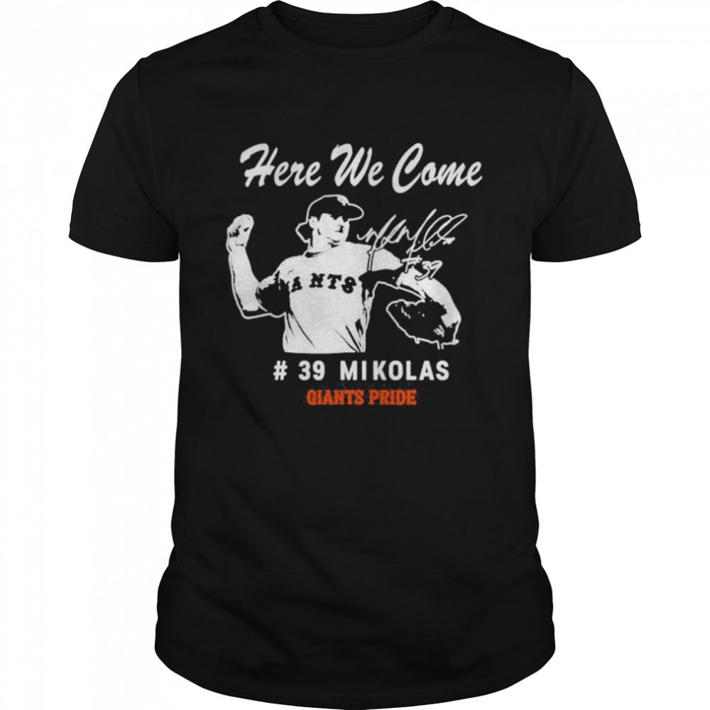 St. Louis Cardinals Scott Mathieson Here We Come 39 Mikolas Giants Pride T-Shirt