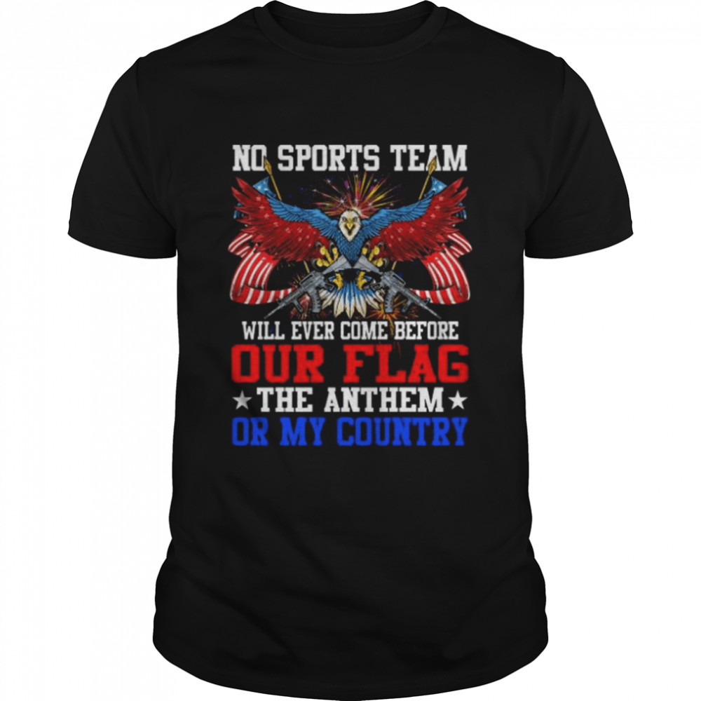 Eagle no spots team will ever come before our flag shirt Classic Men's T-shirt