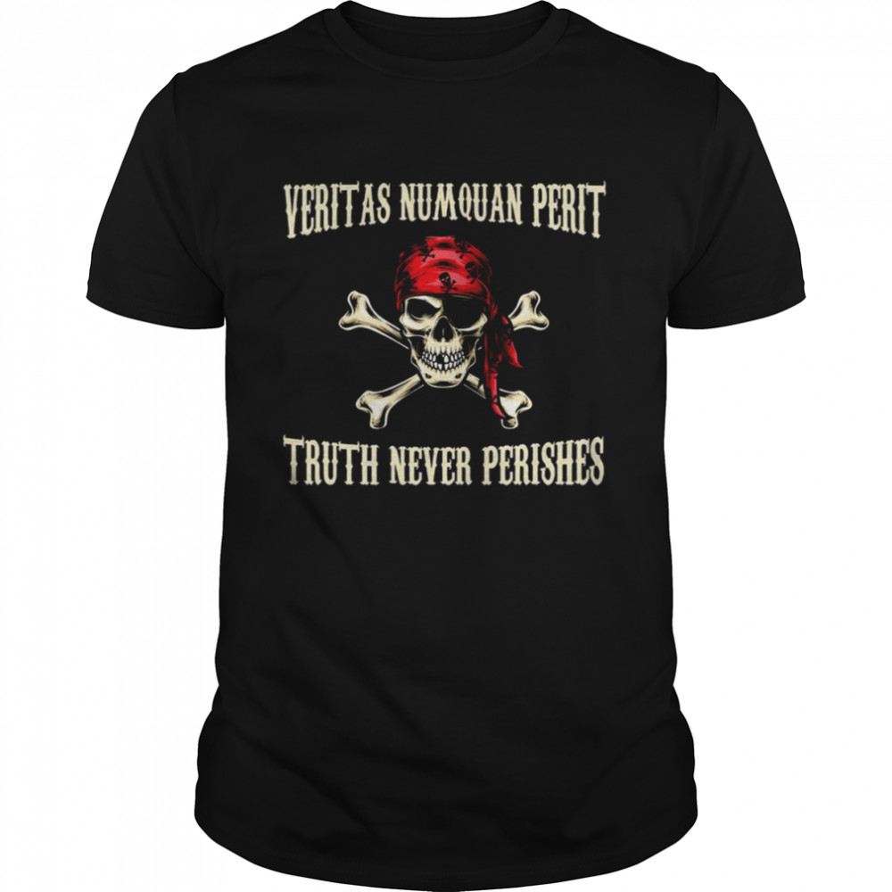 Veritas Numquam Perit Truth Never Perishes Captain Caribean shirt Classic Men's T-shirt