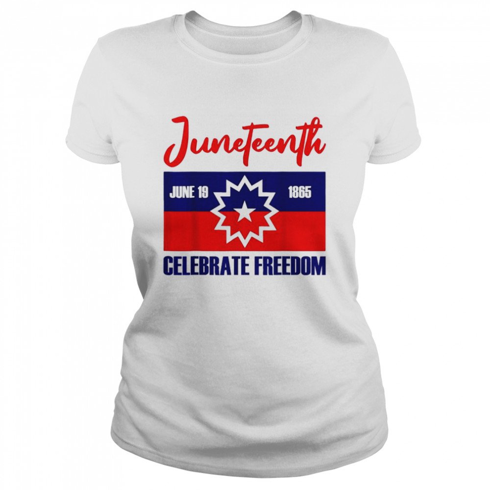 Juneteenth Celebrate Freedom Red White Blue Free Black Slave  Classic Women's T-shirt