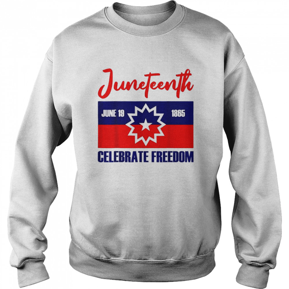 Juneteenth Celebrate Freedom Red White Blue Free Black Slave  Unisex Sweatshirt