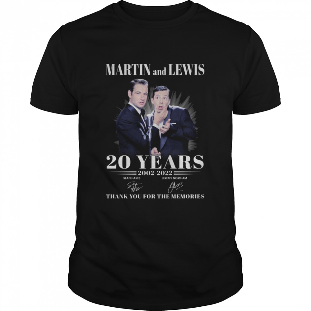 Martin And Lewis 20 Years 2002-2022 Signatures Thank You For The Memories Shirt