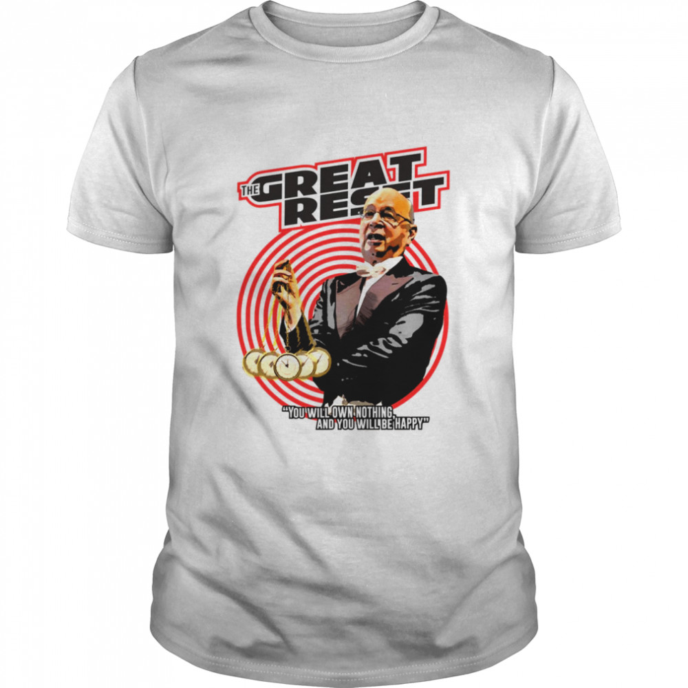 Portrait Of Klaus Schwab The Great Reset shirt Classic Men's T-shirt