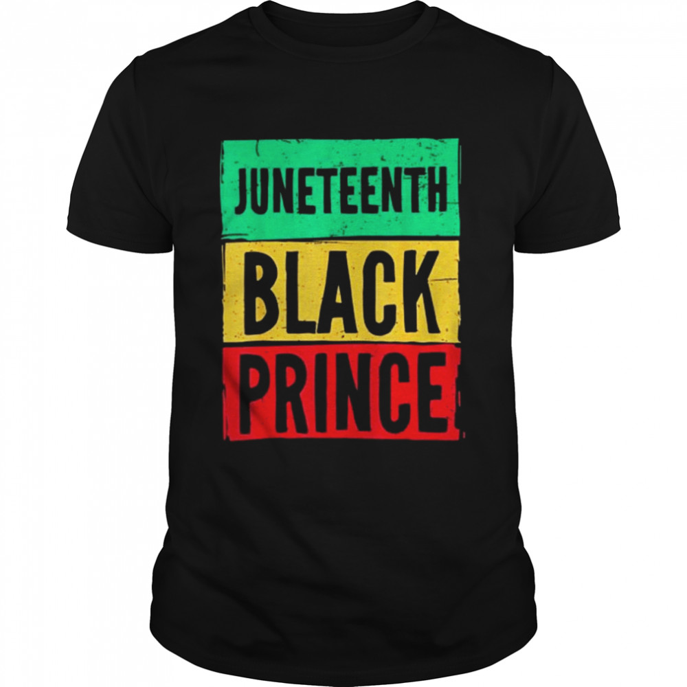 Juneteenth Black Prince Freedom Day Pan-African Flag Colors Shirt