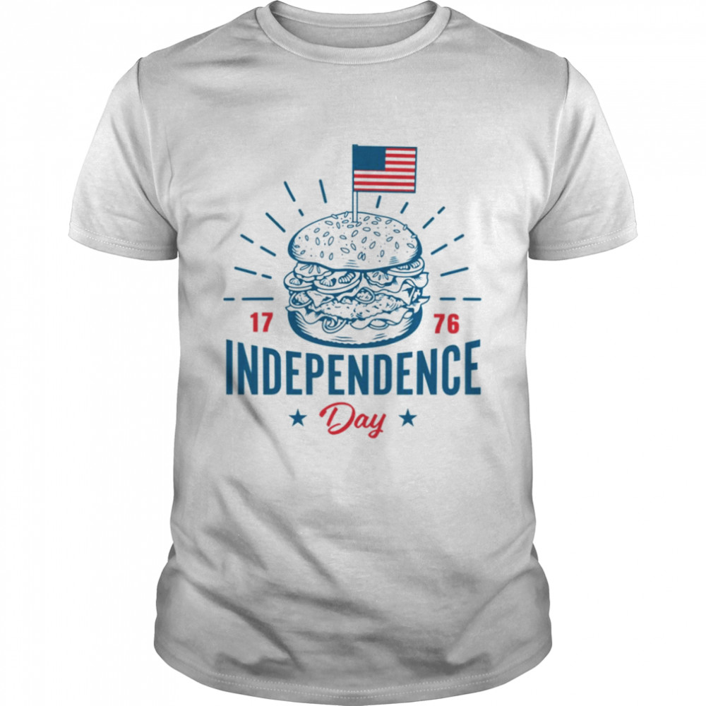 Independence Day 4th Of July USA Burger shirt Classic Men's T-shirt